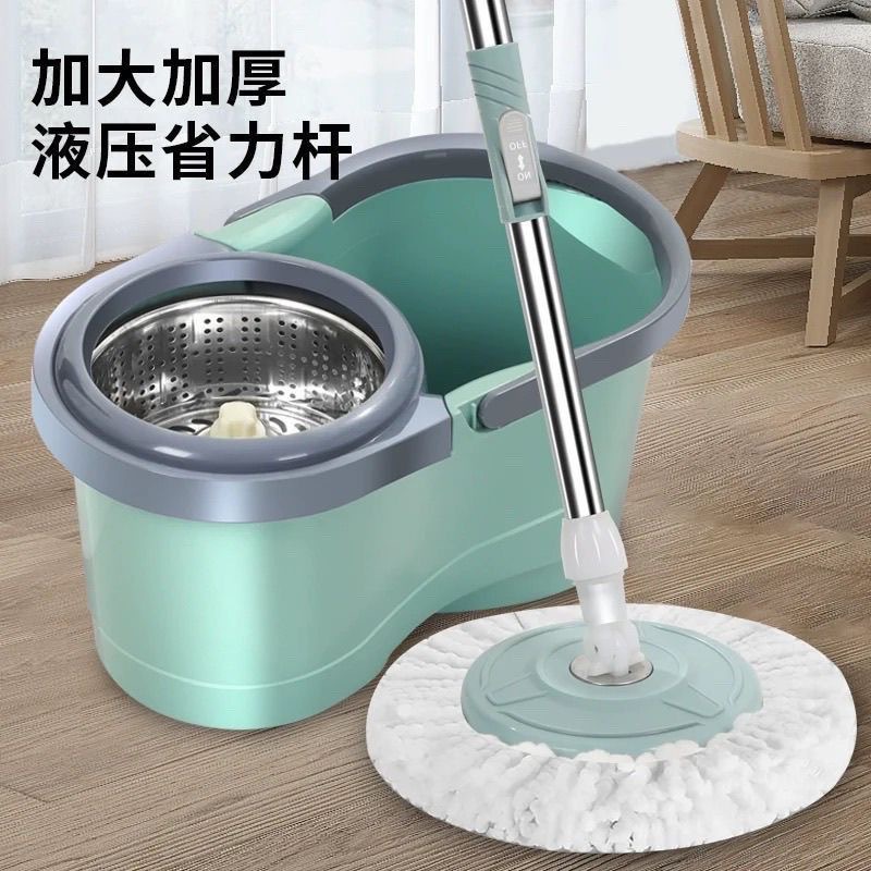 Mop and bucket integrated rotating mop, new household all-in-one cleaning tool, hand-free mopping wonder, mop bucket, mopping bucket