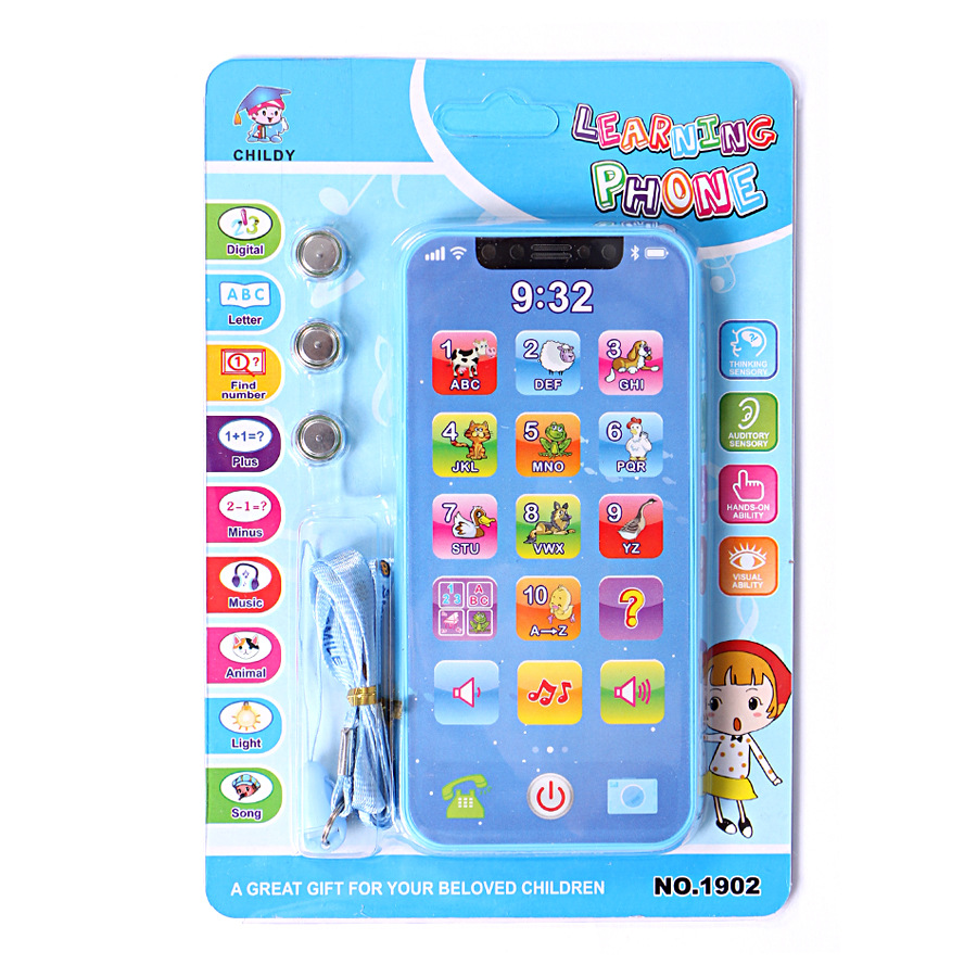 Cross-border early childhood education music phone for infants and toddlers, Russian, English, Arabic, and French multilingual learning machine, educational touchscreen story toy