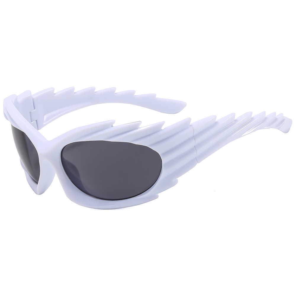 New Y2K millennial sexy cat-eye sunglasses, European and American cool hedgehog party sunglasses W68157