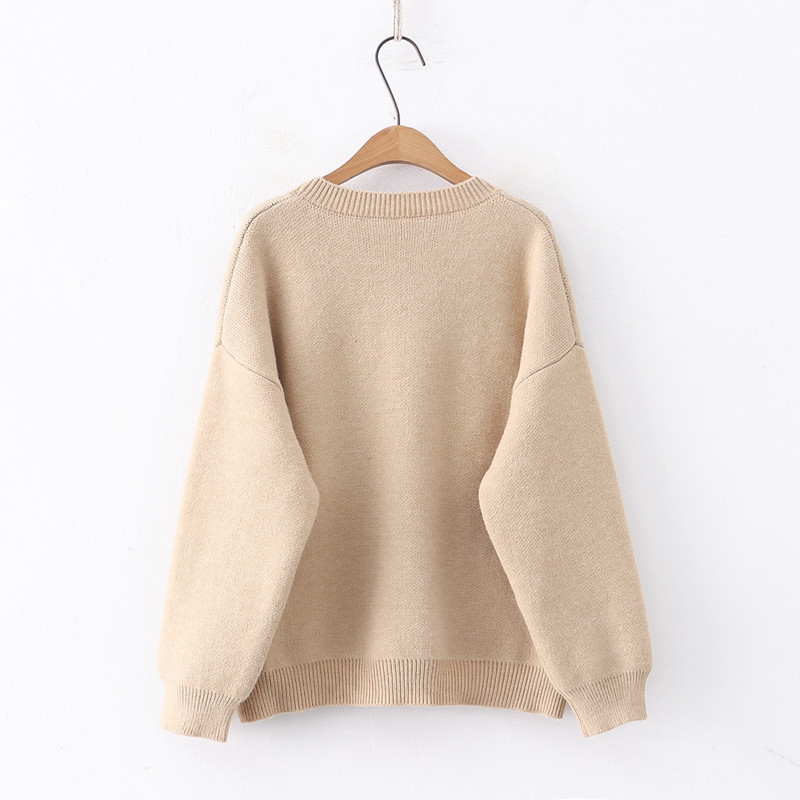 Wholesale of vintage jacquard sweaters, car sun round neck cardigans and women's warm sweaters for autumn and winter 2025