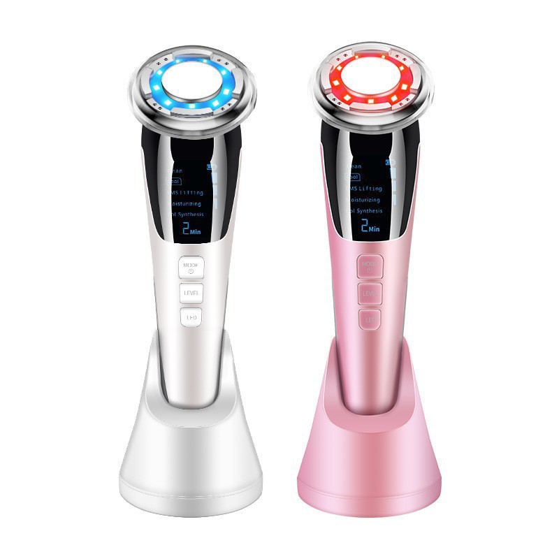 Cross-border foreign trade bestsellers: Micro-current color light lifting and firming beauty device, photon skin rejuvenation device, facial cold and hot introduction device