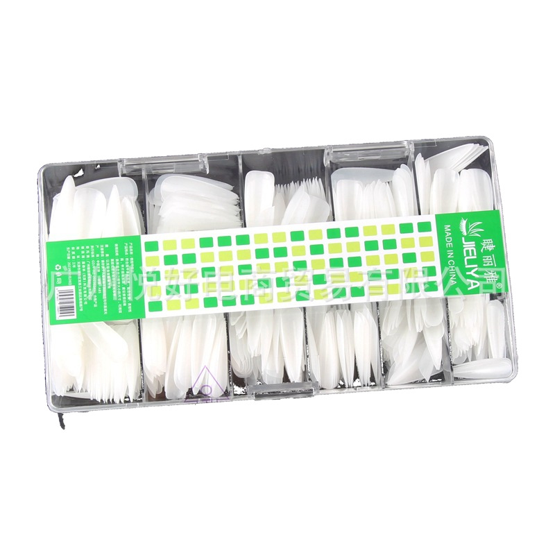 Nail art cream white single-size ultra-thin seamless nail plates, Japanese-style full and semi-attached dual-purpose semi-transparent nail plates, specially designed for nail salons