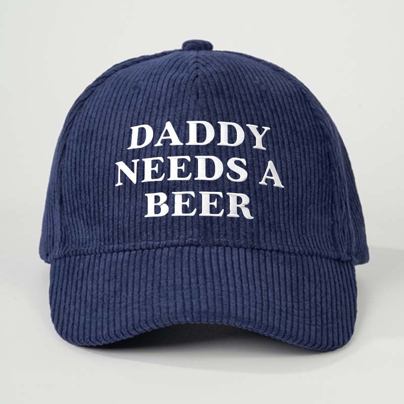TEMU SHEIN Cross-Border Hot Selling Hat: Embroidered DADDY Corduroy Baseball Cap, Outdoor Adjustable