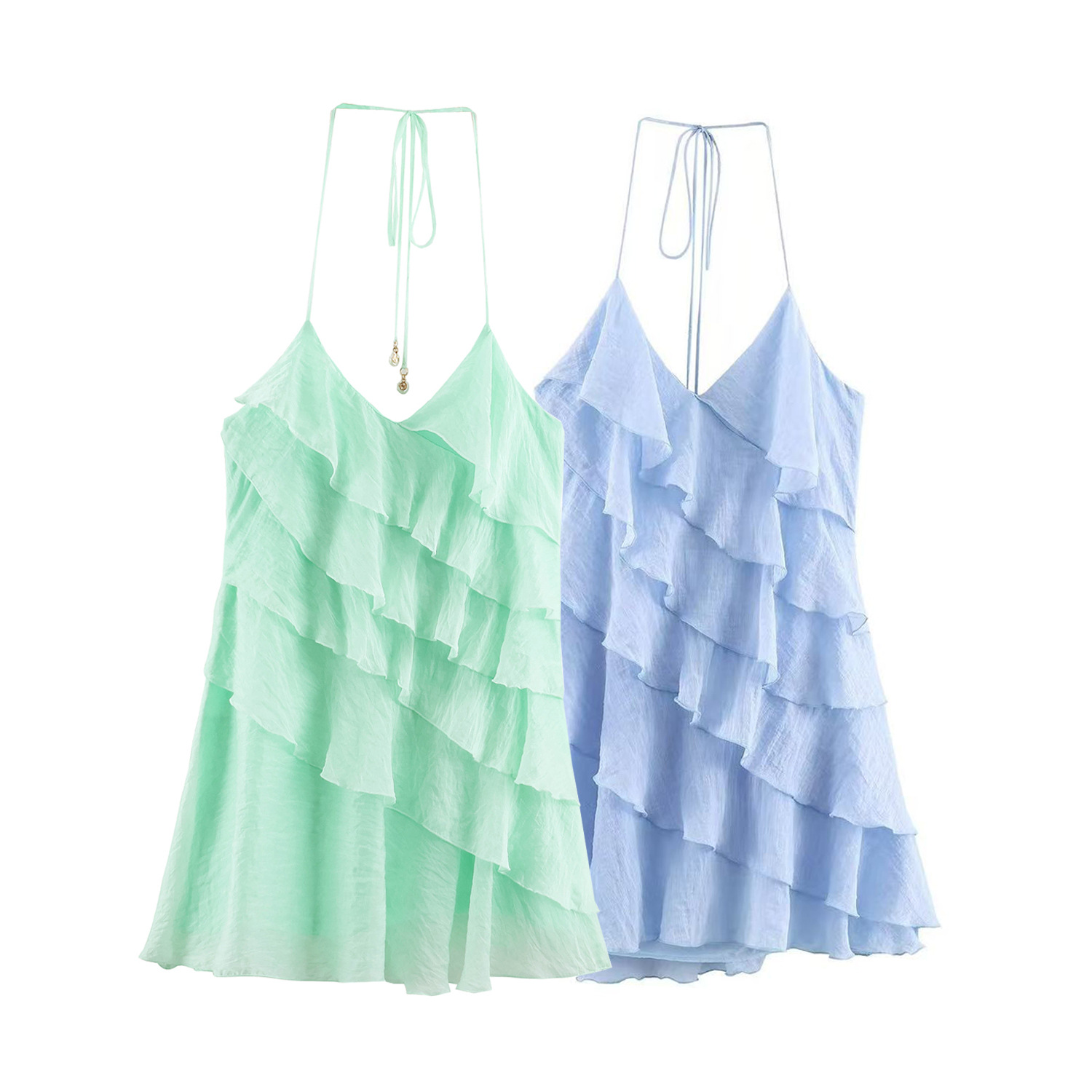 Foreign trade order! Summer 2026 European and American style women's fashion, sexy and spicy girl layered decorative dress 8235487