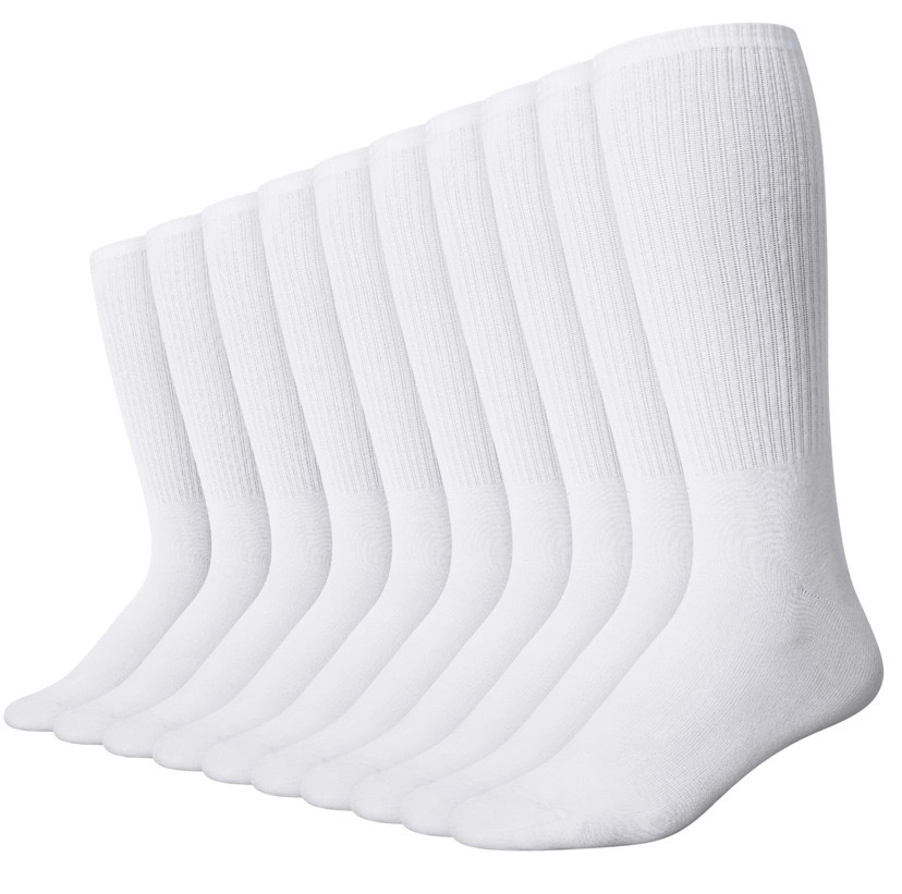 [6 pairs per set] In stock, cross-border, solid color high elastic calf socks, sports socks, men's and women's black and white training socks, crew socks.