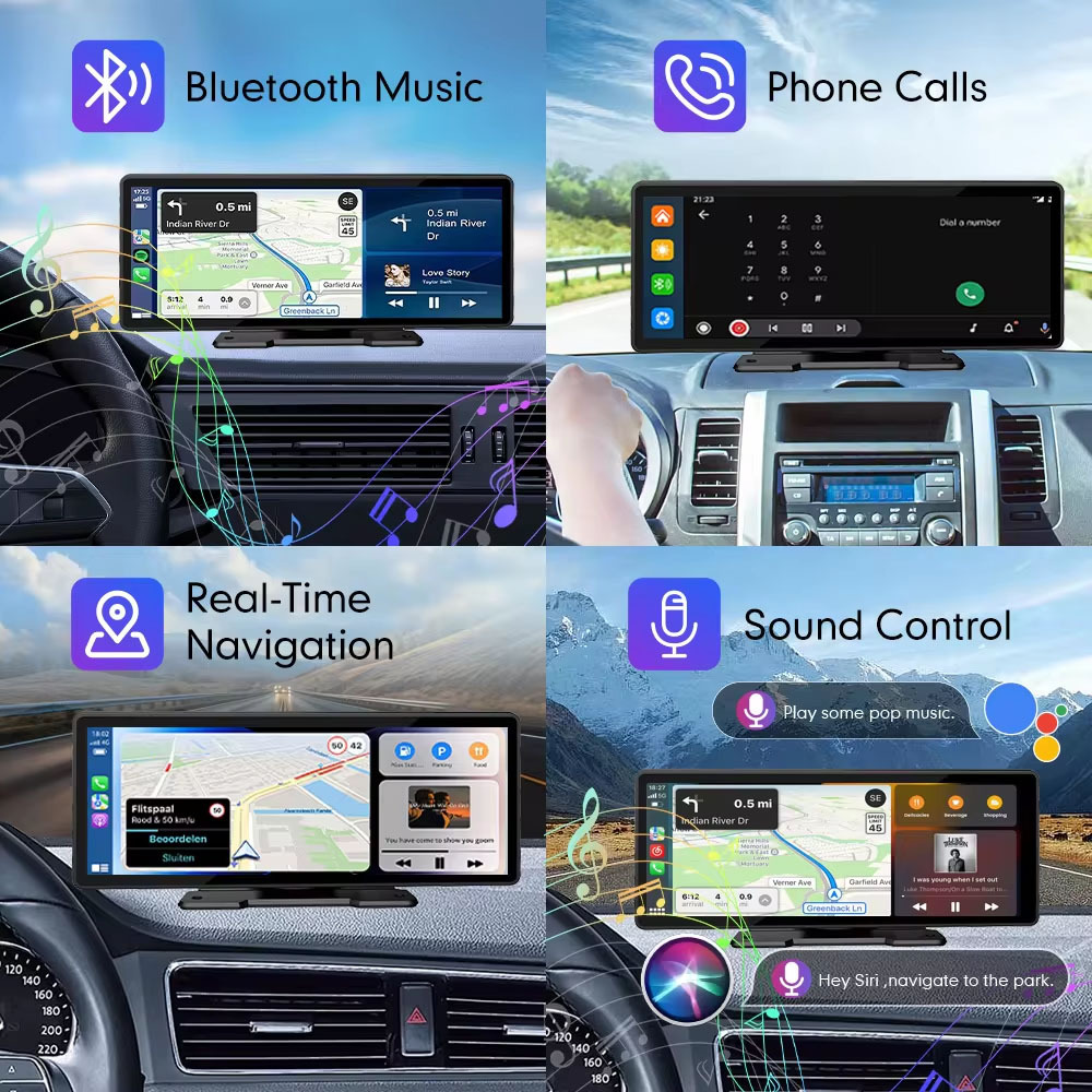Cross-border factory direct sales of CarPlay universal and convenient in-car navigation and central control multimedia player