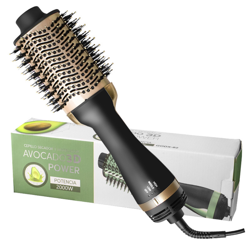 Cross-border multi-functional hair dryer, 2-in-1 negative ion hair straightener comb, wet and dry styling comb, manufacturer wholesale.