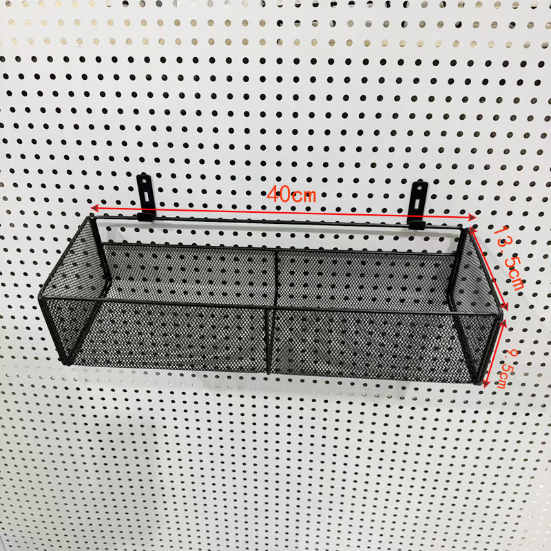 Perforated board universal hanging basket, wall-mounted, round hole, square hole, oval hole hanging basket, storage basket for supermarkets and jewelry stores.