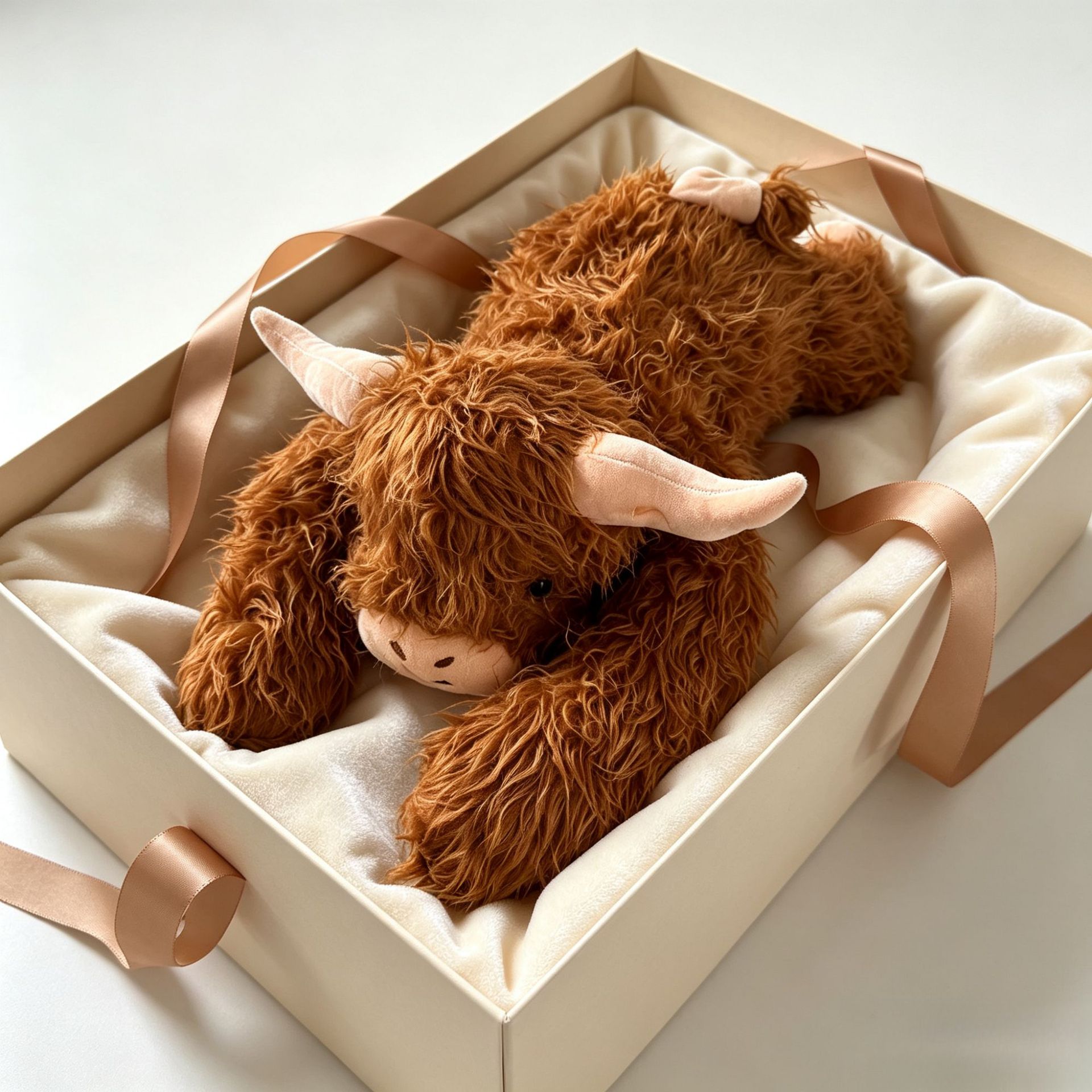 Best-selling cute simulated cow plush toys, soft and adorable throw pillows, Christmas gifts, children's dolls, cross-border