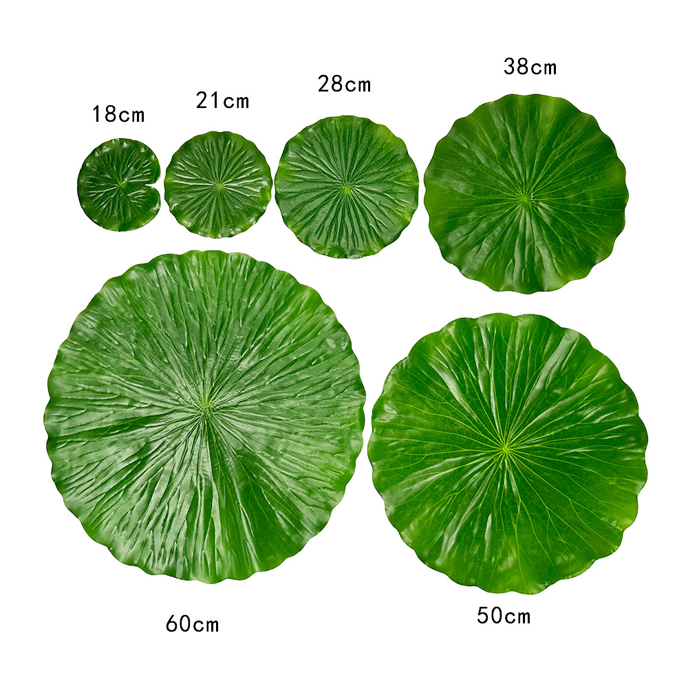 Artificial lotus leaves, artificial green plants, fruit, barbecue restaurant, 60cm artificial leaves, display background decoration, artificial green plants, artificial lotus leaves
