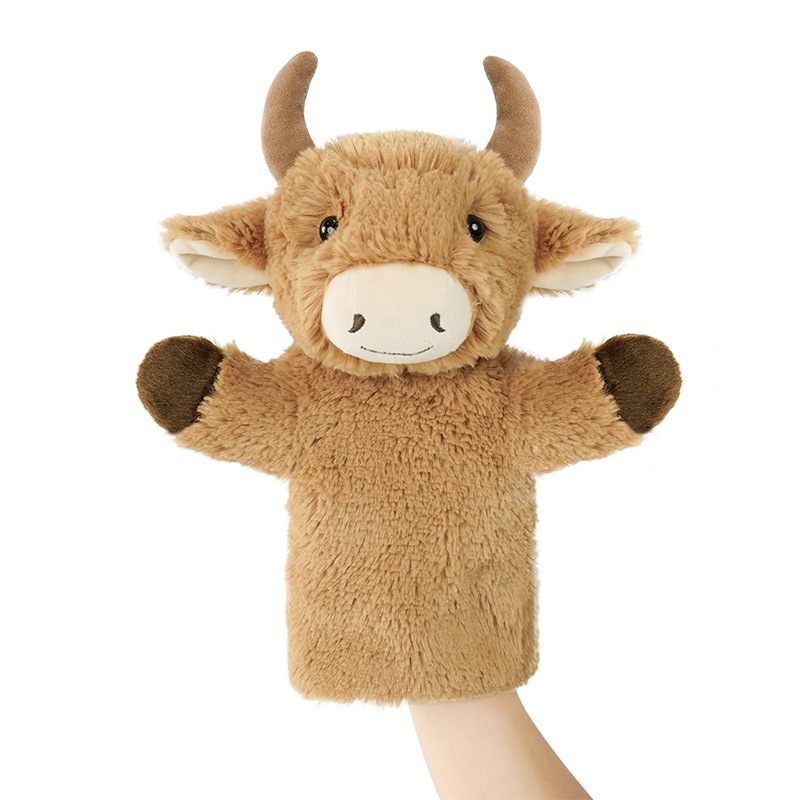 Cross-border bestseller half-length premium forest animal hand figure, mouth interaction parent-child hand figure, giraffe plush toy