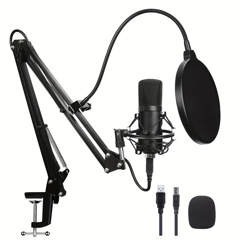 Cross-border USB 700 condenser microphone for live streaming, mobile phones, computers, online broadcasting, karaoke, and recording.