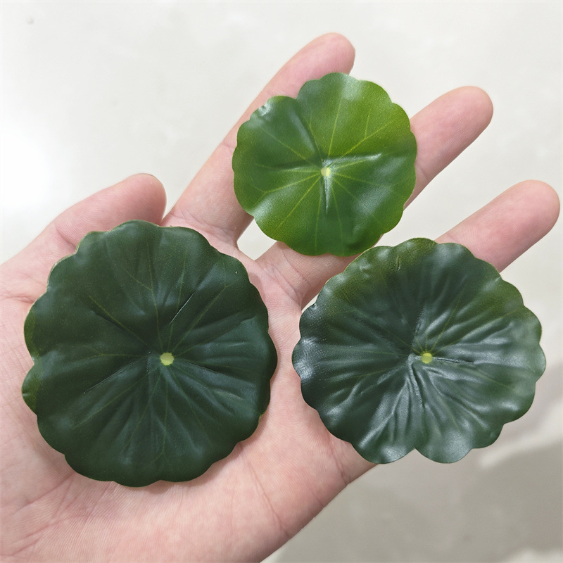 Simulated plastic lotus leaves, artificial plants, miniature landscape decorations, plastic small leaves, artificial lotus leaves