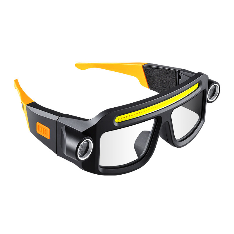 New cross-border COB glasses headlamp USB charging eye-protecting work light, outdoor cycling night fishing windproof strong headlamp