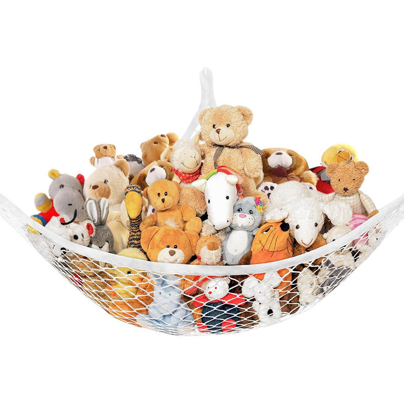 Children's room decoration plush toys, animal toys storage net bag, hammock, triangular hanging storage rack