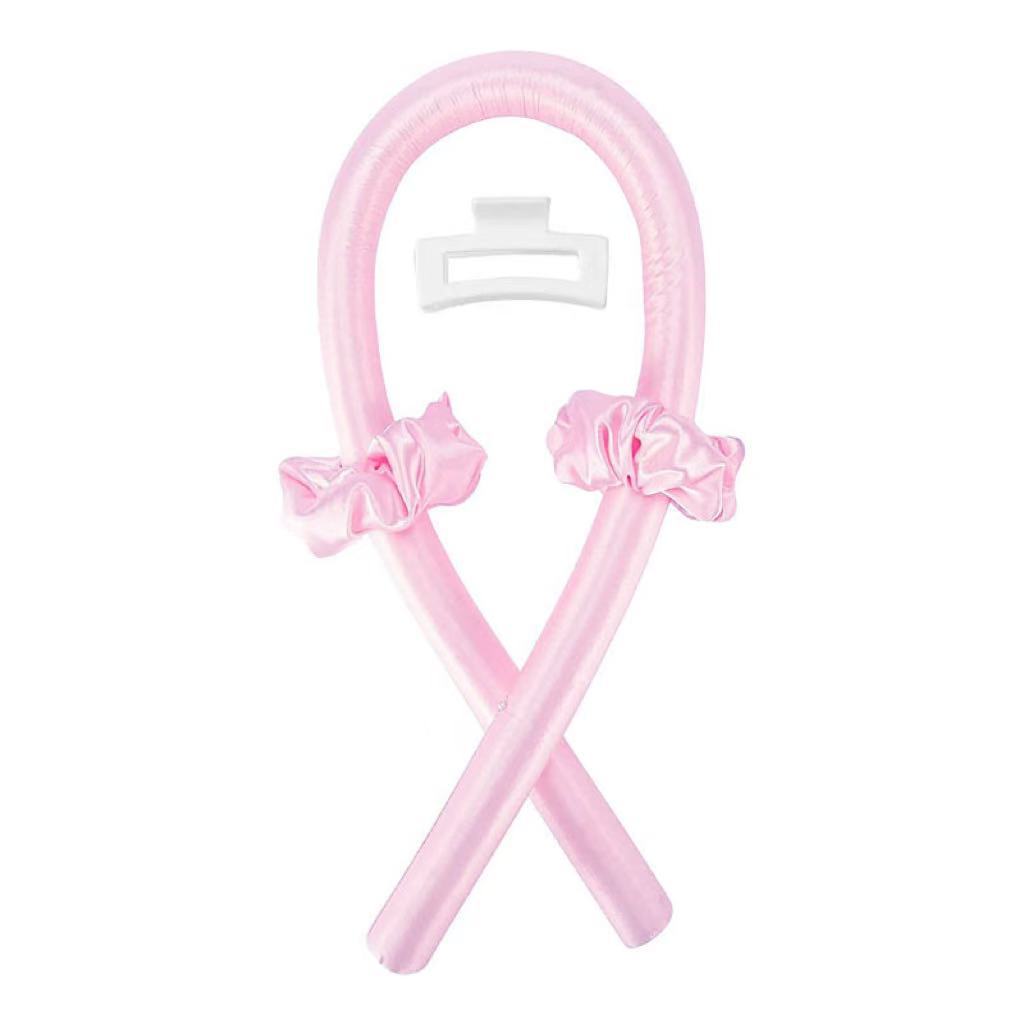 Factory wholesale cross-border e-commerce hair curling iron with clips, no heat, sponge foam, sleep curling iron, scrunchie.