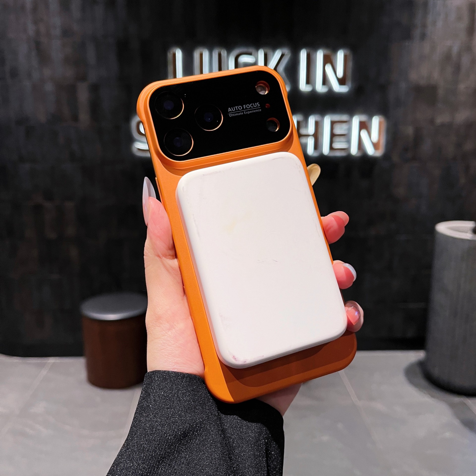 Large window magnetic compatible iPhone 17 phone case with metallic paint, frameless frosted finish, and shockproof protection for Apple 16.
