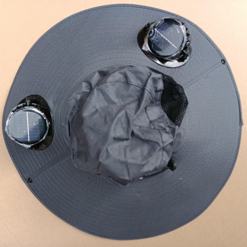 Cross-border solar sunshade and sun protection hat, summer mountaineering and fishing hat, UV-resistant charging fan hat, fisherman hat