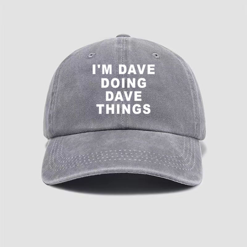 Cross-border letter print baseball cap, washed cotton duckbill cap, retro sun protection hat, wholesale available, TEMU hot-selling item.