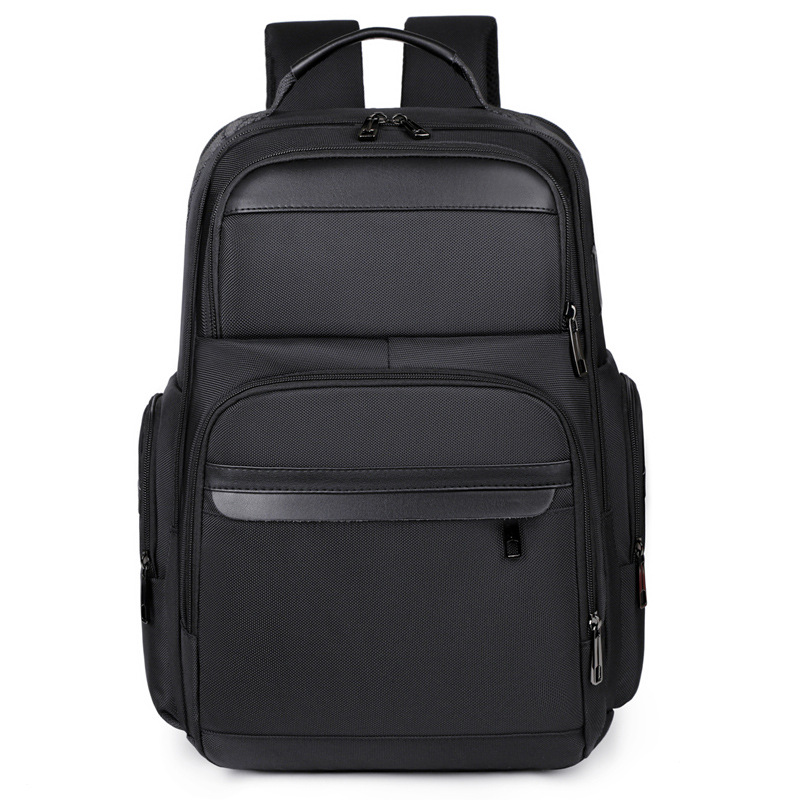 Men's backpack, cross-border business laptop bag, logo printable, large capacity, short-distance business trip backpack manufacturer.