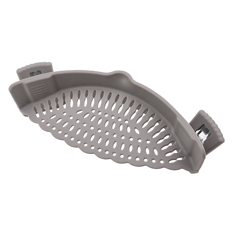 Multi-purpose creative kitchen tool: silicone pot drainer, vegetable and noodle strainer, vegetable pouring filter.