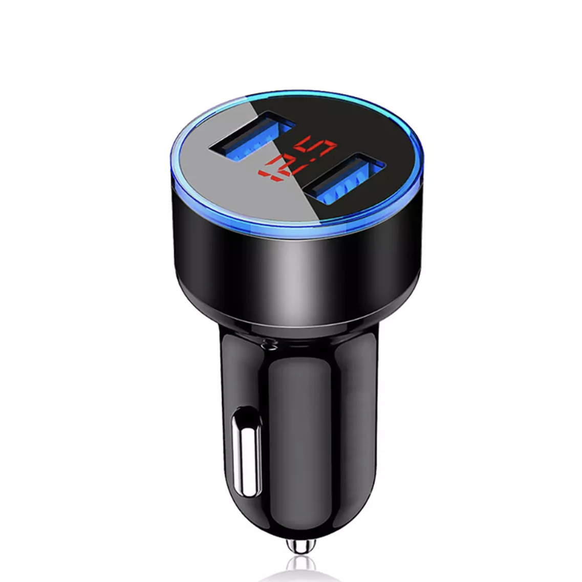 15W 2USB display digital car charger, one-to-two car charger, dual USB interface car charger for both car and small car