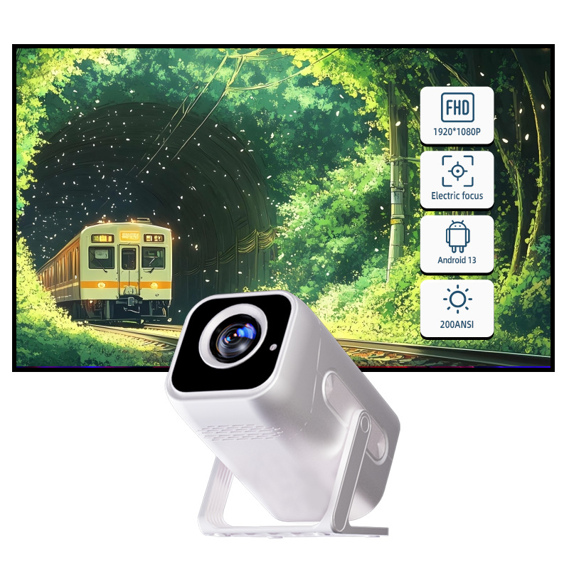 The new cross-border private model XH269 projector, 1080P high-definition 4K video projector, Android wireless smart model