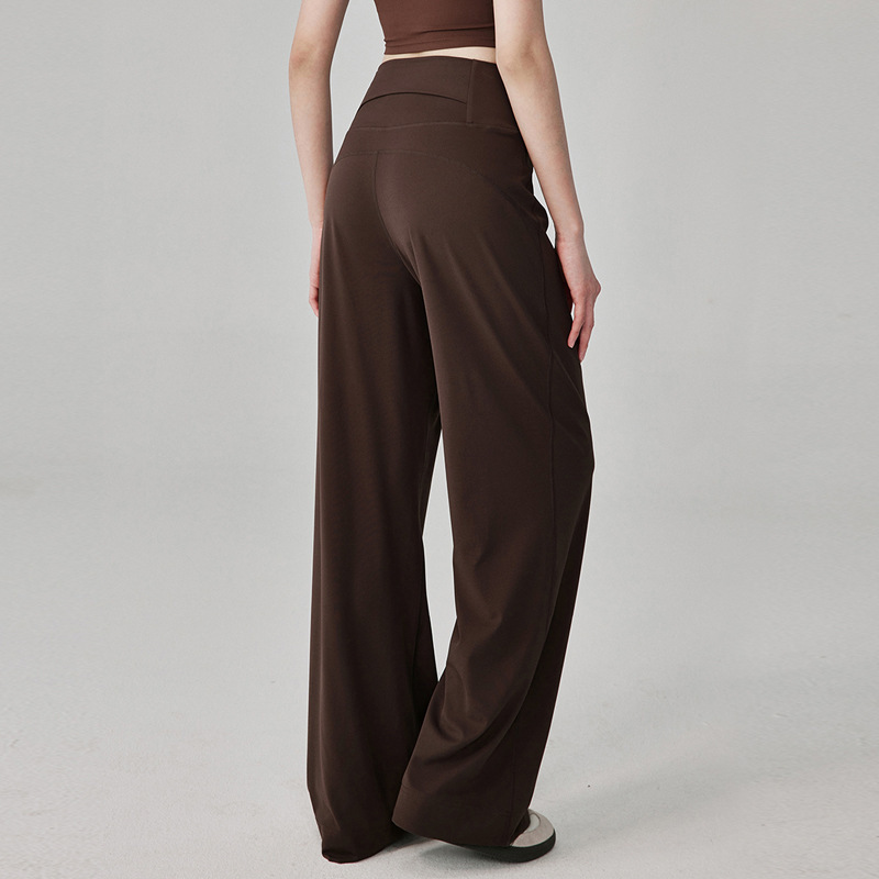 Outdoor casual loose straight-leg sports pants, slimming drape, high-waisted, suitable for running, training, spring/summer, and yoga. Thin and new.