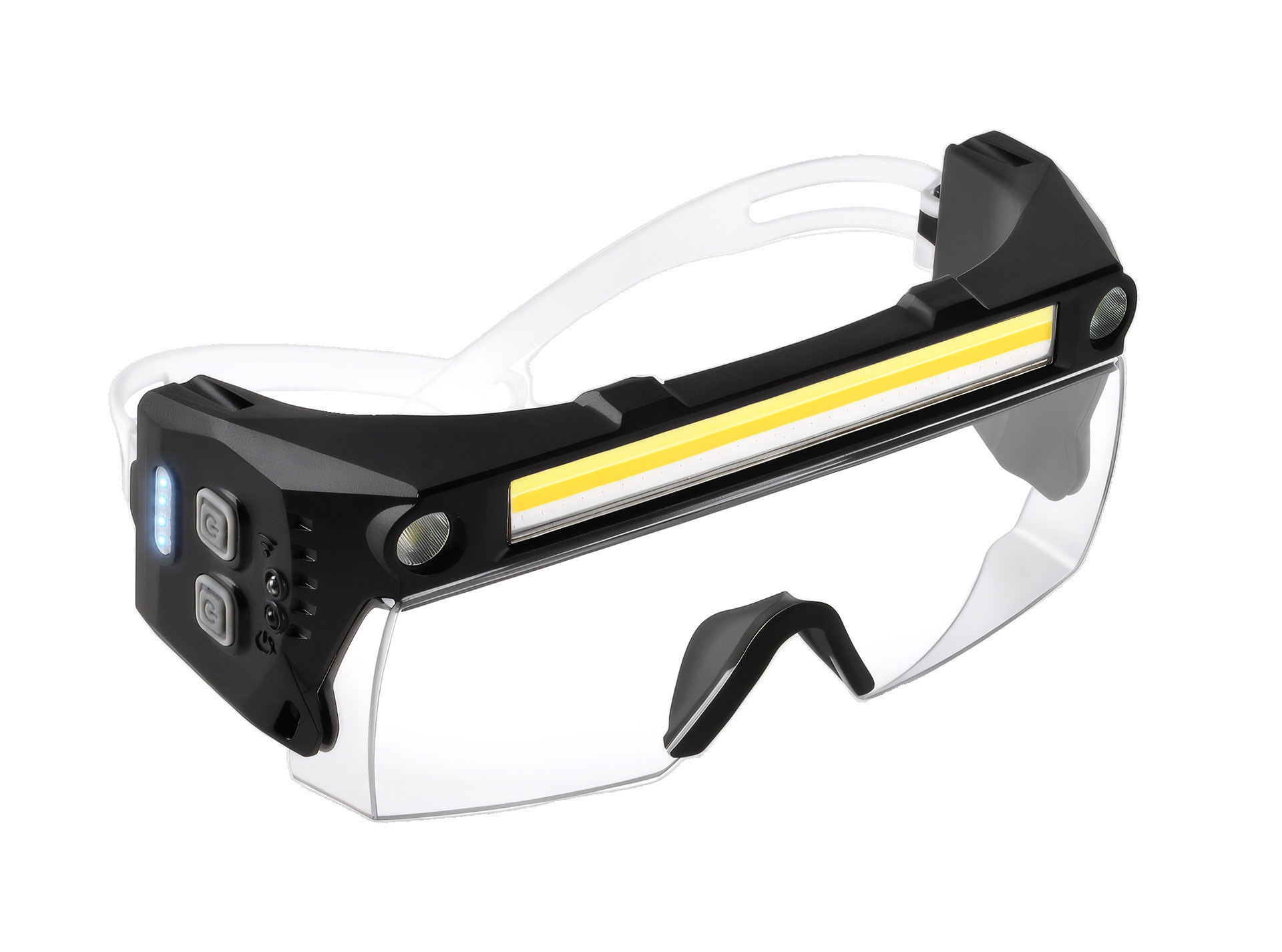 Cross-border three-source sensor eyeglass lamp, USB charging, outdoor multi-angle lighting, maintenance goggles sensor headlamp