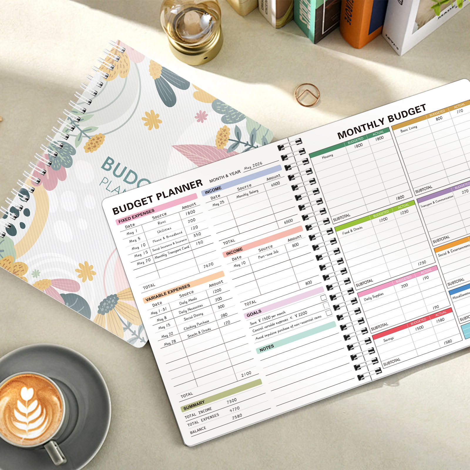 Cross-border Amazon password keeper book, weekly planner, cross-border English notebook