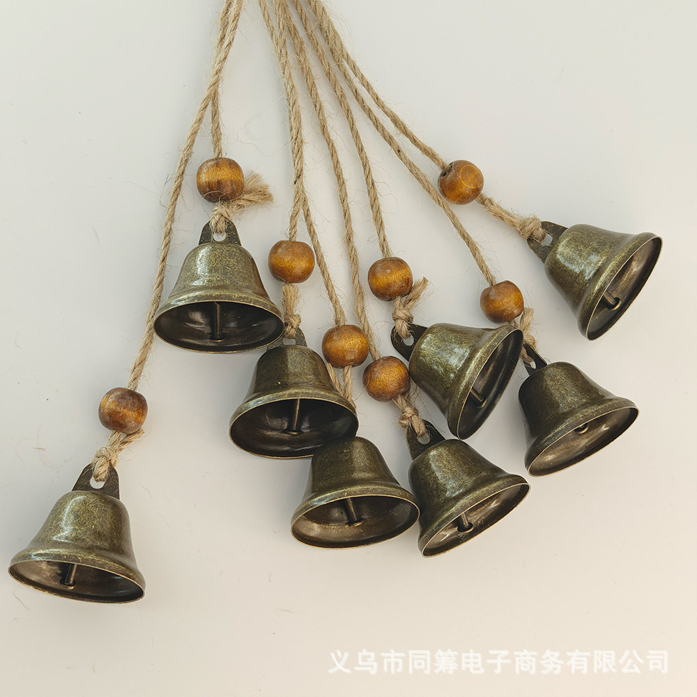 New cross-border colorful wooden bead bell wind chime home decoration garden courtyard wind chime pendant handmade DIY