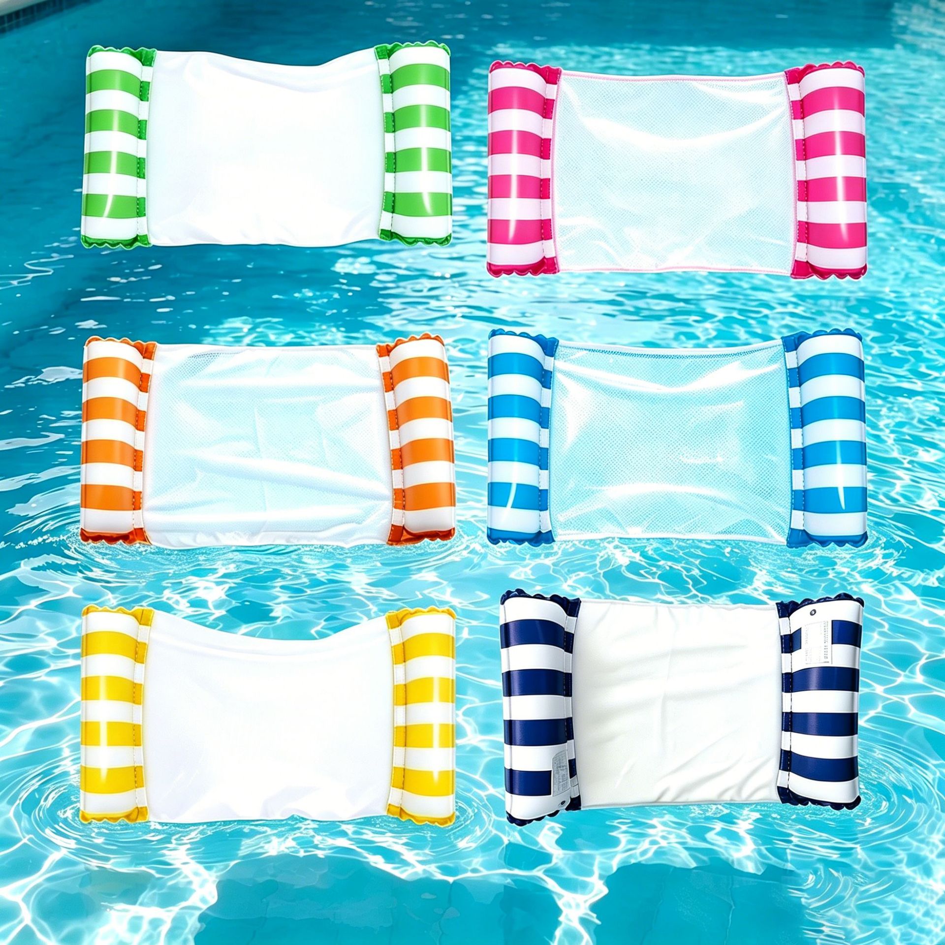 Amazon's popular inflatable floating raft with printed mesh, a new summer cross-border product for water parks, factory direct sales.