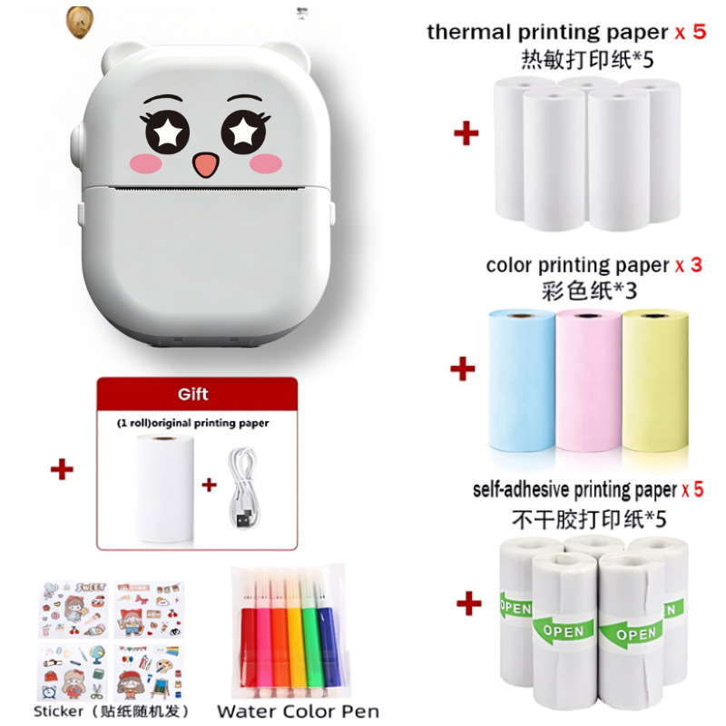 【AI Homework Tool 】 Xunchen High-definition Error Printer Mini Label Miao Miao Little Photo Gugu Student Handbook