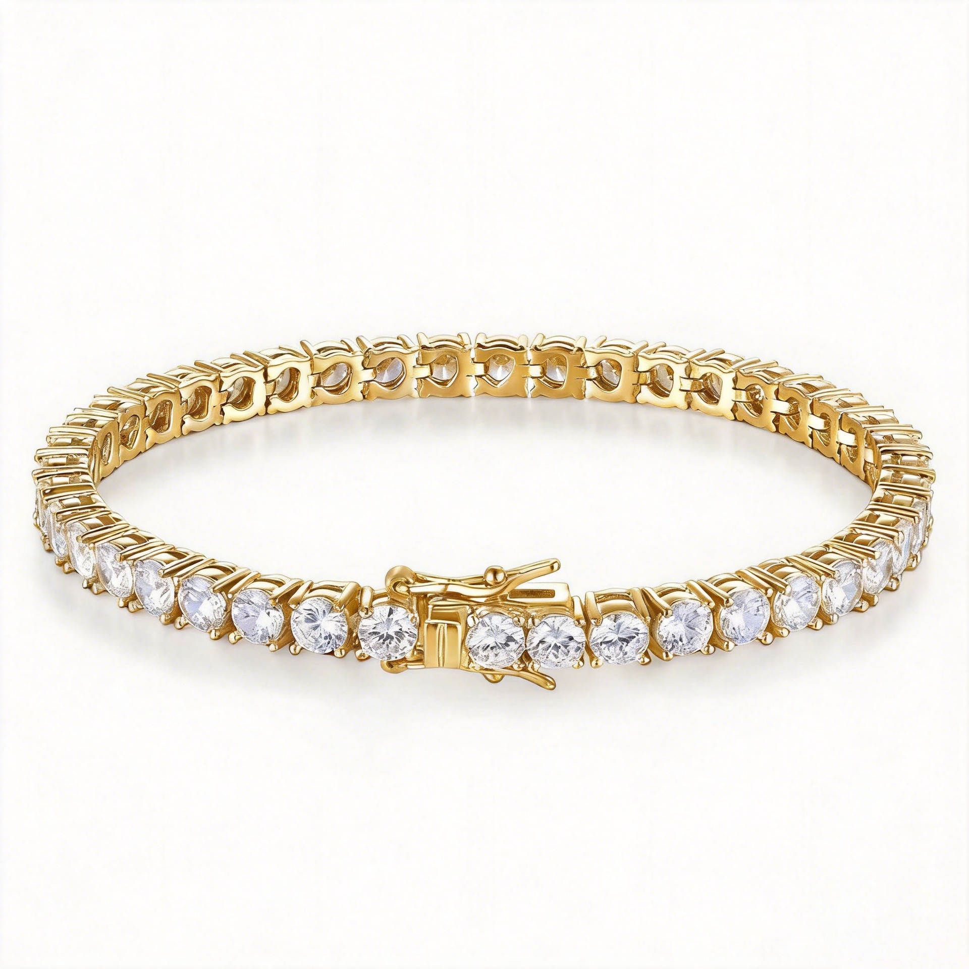 TennisChain European and American accessories 3-6MM tennis chain, fashionable men and women hip-hop zircon bracelet, women's high-end feel