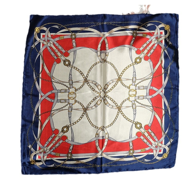 Autumn/Winter Cross-Border E-commerce Small Square Scarf Printed Scarf Men's Season New Product 60cm Gift Mother's Activity Scarf
