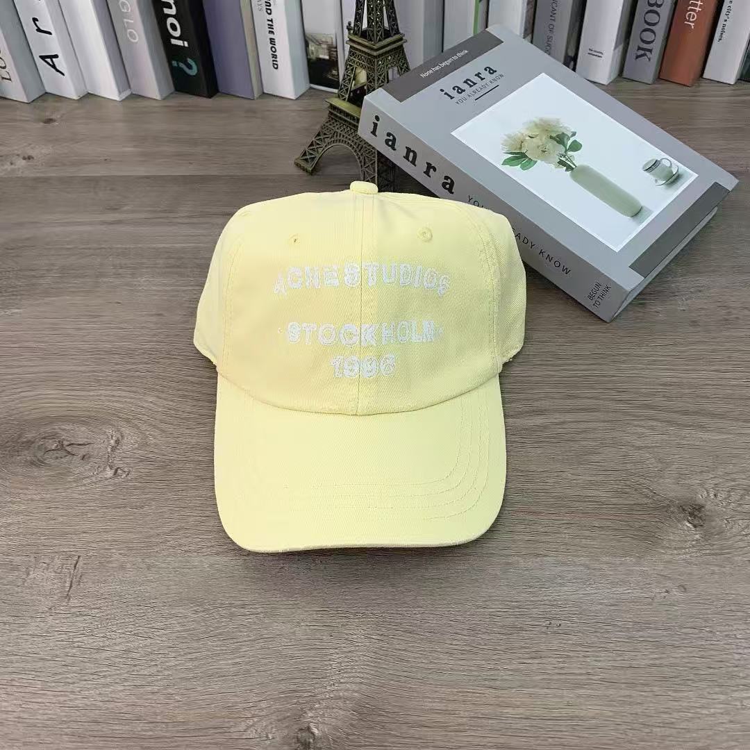 2026 Spring/Summer New Arrival AC1996 Washed Letter Embroidered Baseball Cap, Men's and Women's Hats, Sun Hats, Men's Sun Hats