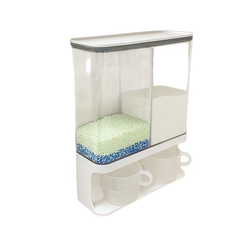 Moisture-proof scented bead storage box, shelf, dishwashing powder beads, student wall-mounted laundry powder storage