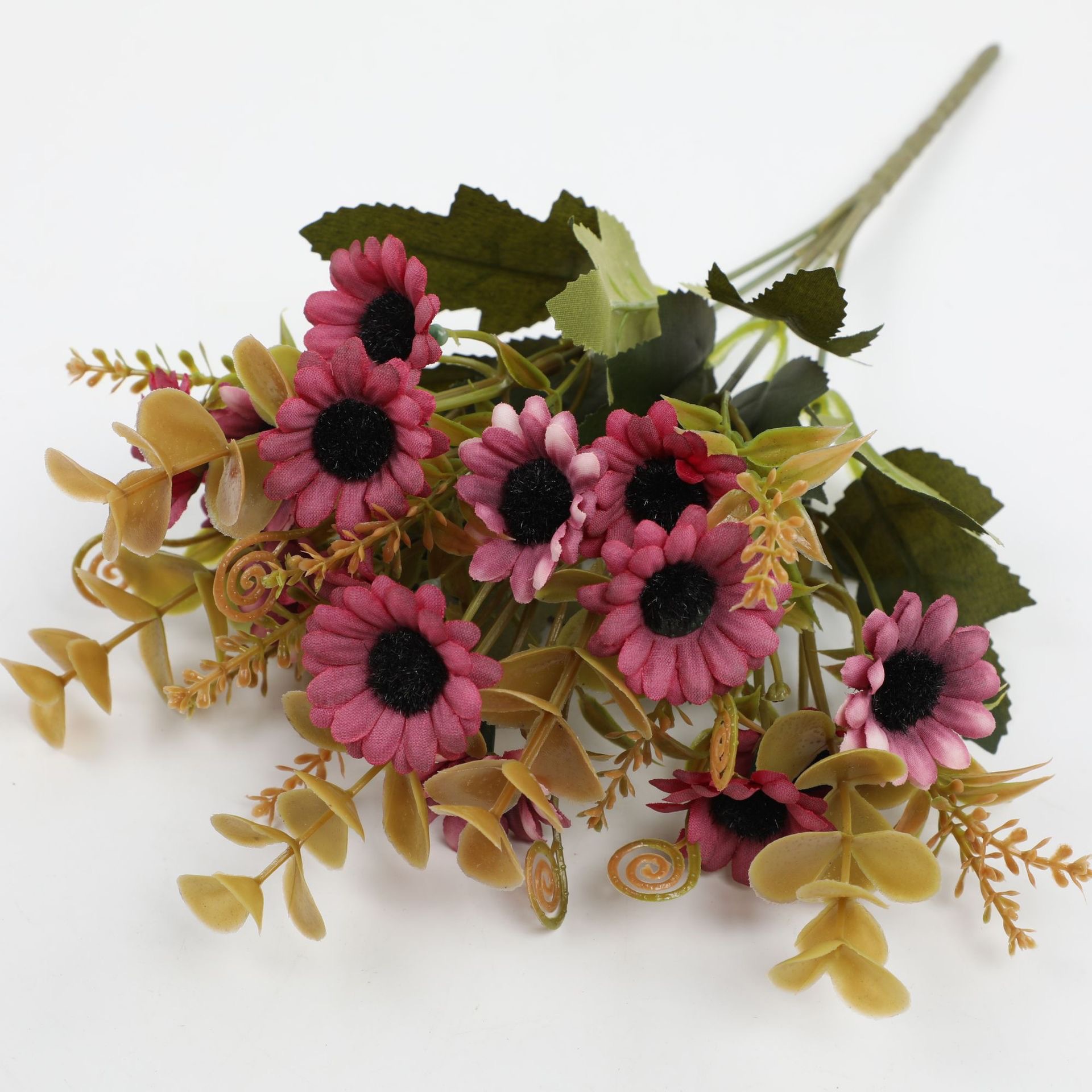 5-pronged 15-flower Miranthus artificial flower, wedding home living room, outdoor wedding photography, flower arrangement props, artificial flowers