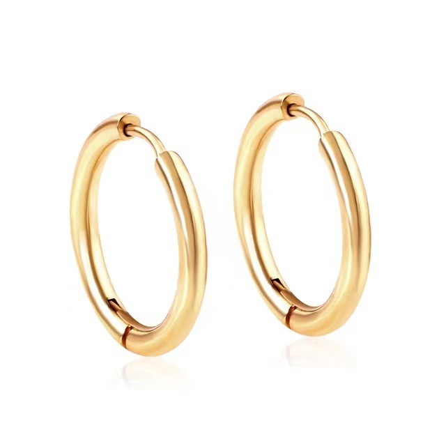 2023 Amazon Hot Selling Circle Wire Earrings, Unisex Titanium Steel Earrings, Fashionable Commuter Earrings, Cuff Jewelry