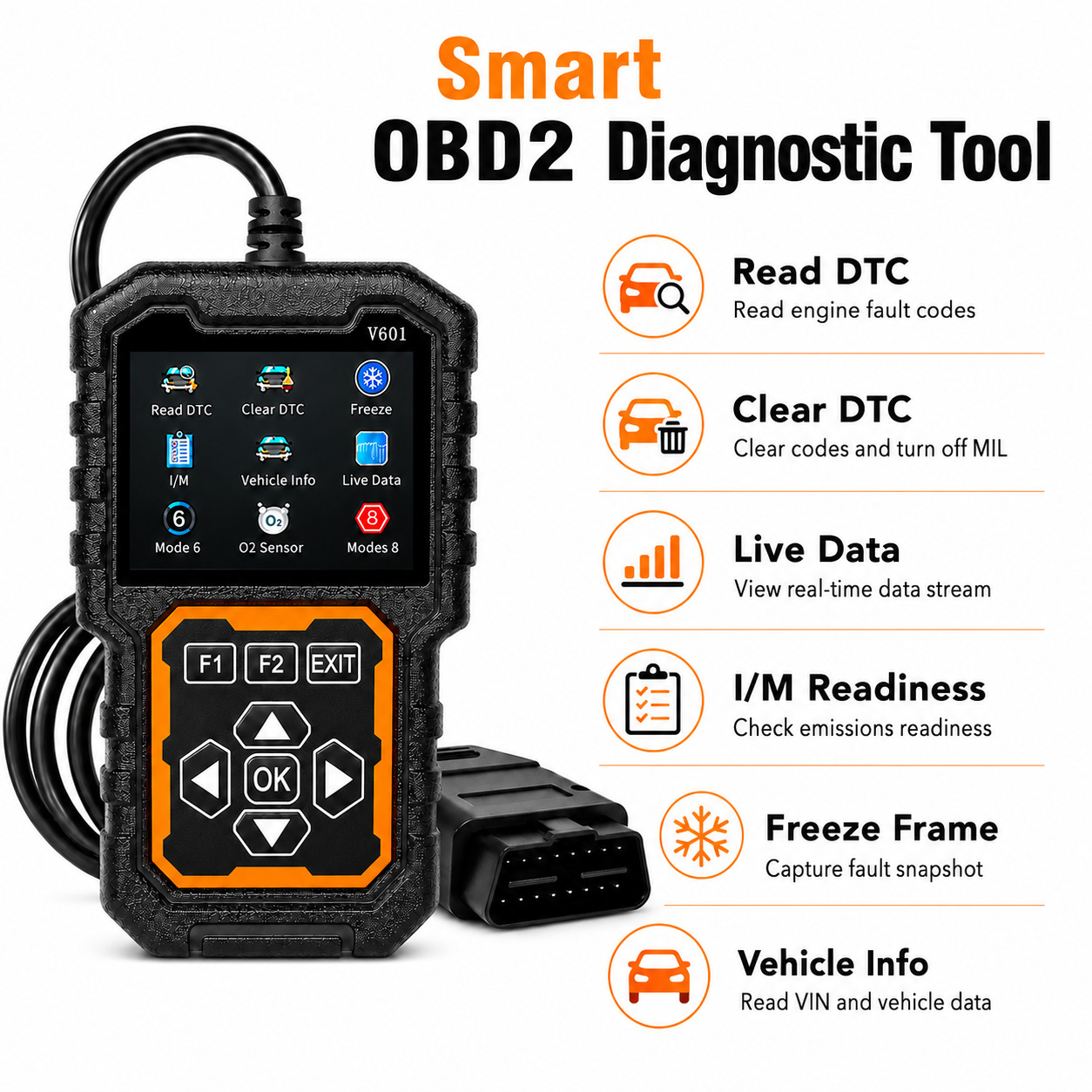 Popular item [601]: OBD interface connects to the vehicle's electronic control system to read engine data. Diagnostic tool.