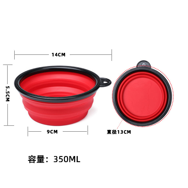 Wholesale pet folding plastic dog food sets, outdoor dog food, portable dog bowls, and travel food bowls from the manufacturer