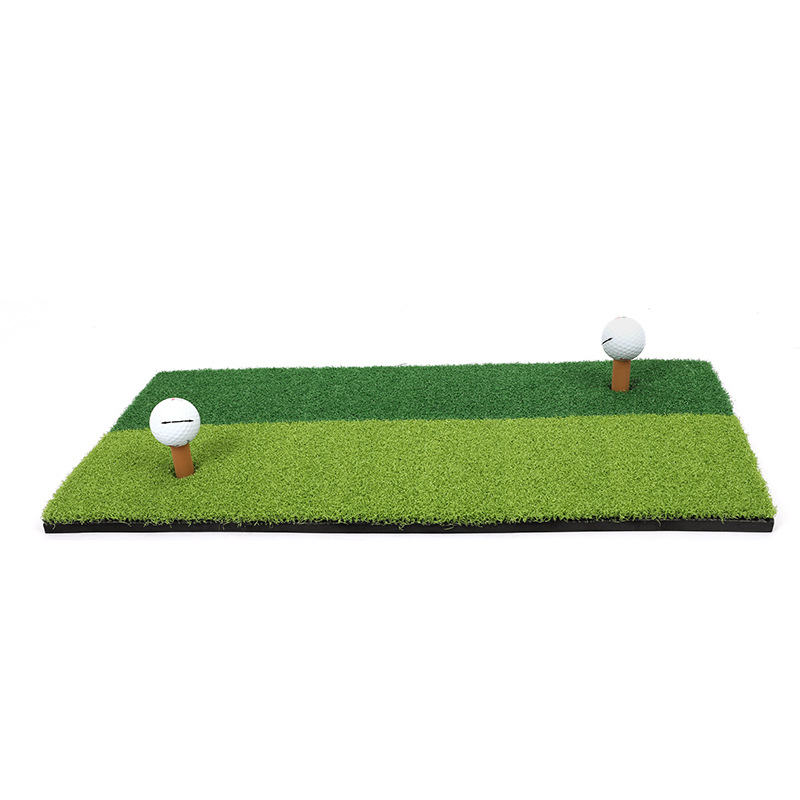 FunGreen Two-Tone Short Grass Golf Mini Swing Mat 30*60cm Personal Mini Swing Mat, Portable for Cross-Border Use