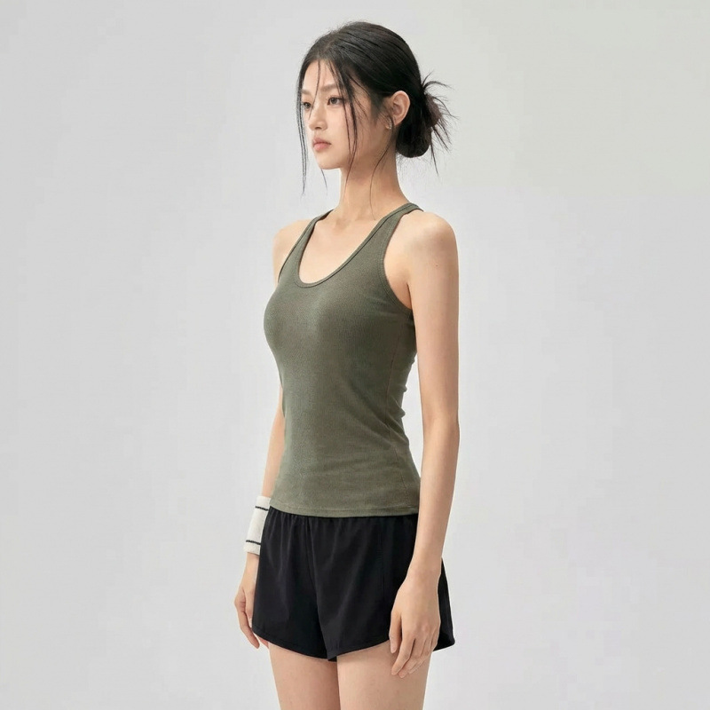 One-piece sports vest, breathable sportswear, fitness set, casual yoga wear, breathable running training, quick-drying