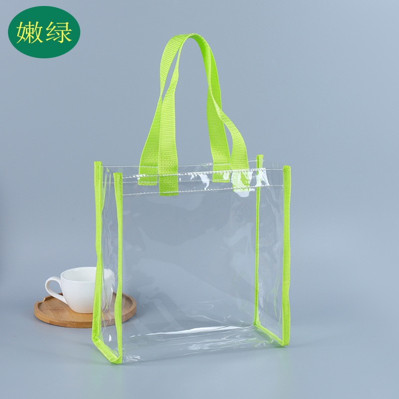 Cross-border transparent PVC tote bags for beach, stadium, birthday gifts, and school supplies.