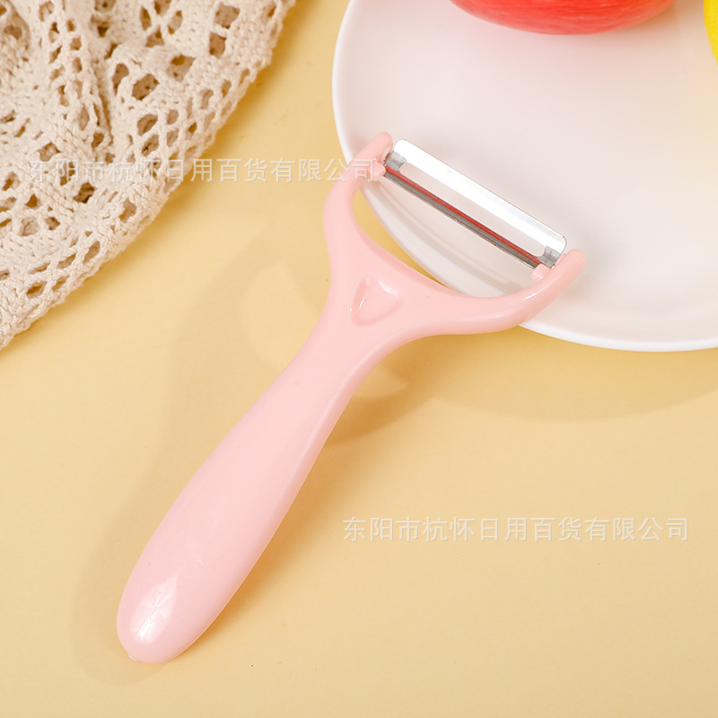 Factory direct supply of multi-functional stainless steel peeler with plastic handle, Y-shaped kitchen vegetable and fruit peeler.
