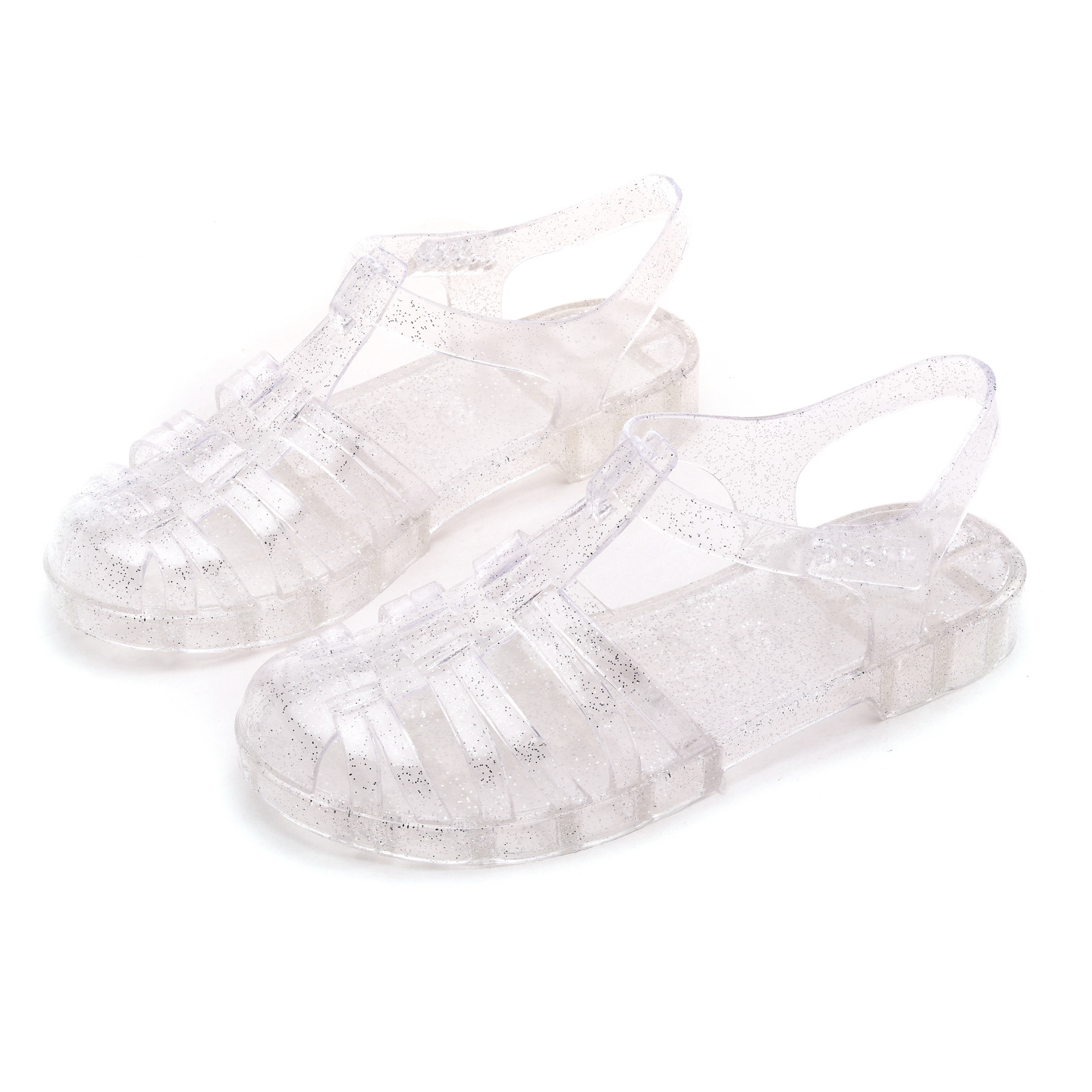 [Premium Selection] New Casual Jelly Crystal Women's Shoes, Summer European and American Retro Closed-Toe Flat Fashion Women's Shoes