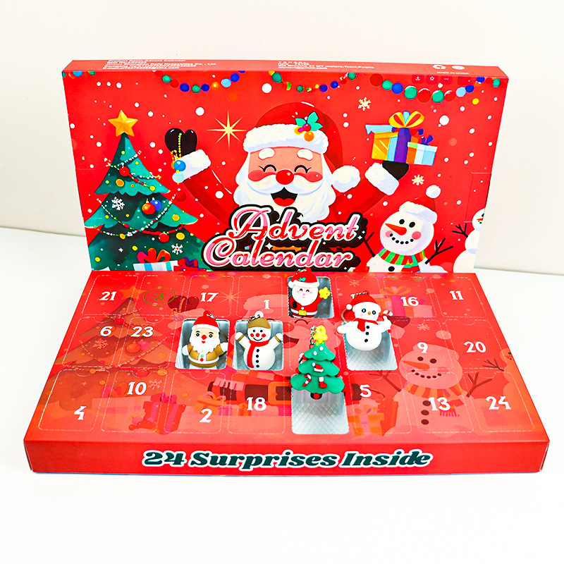 Christmas countdown calendar Blind box tear-off box animal engineering vehicle 24-day digital countdown Children's gifts are here