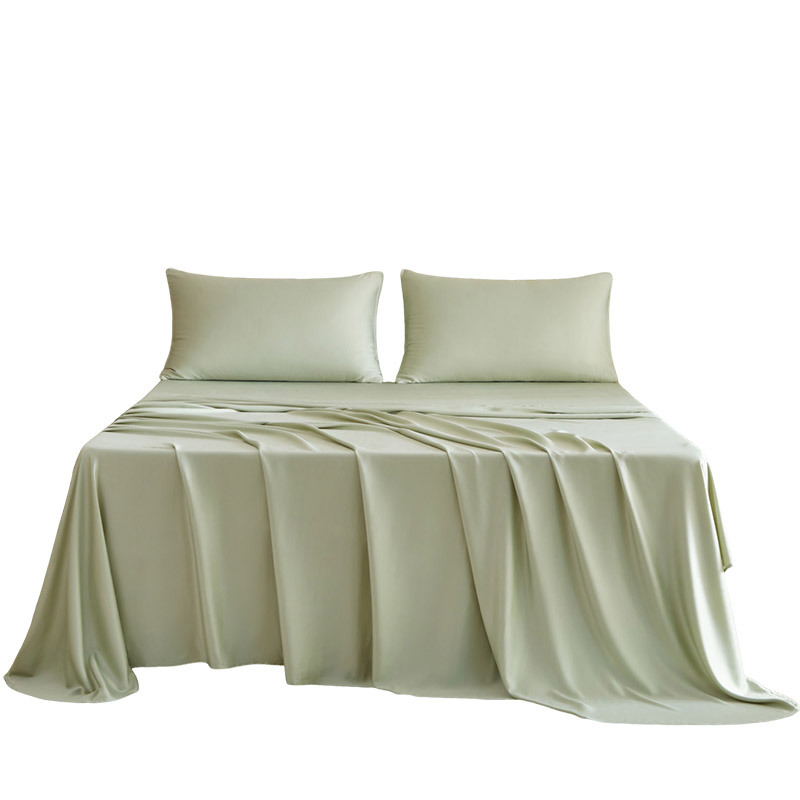 Wholesale of Class A bamboo pulp fiber single bed sheets for infants and toddlers, natural antibacterial, single/double dormitory bedding sheets.