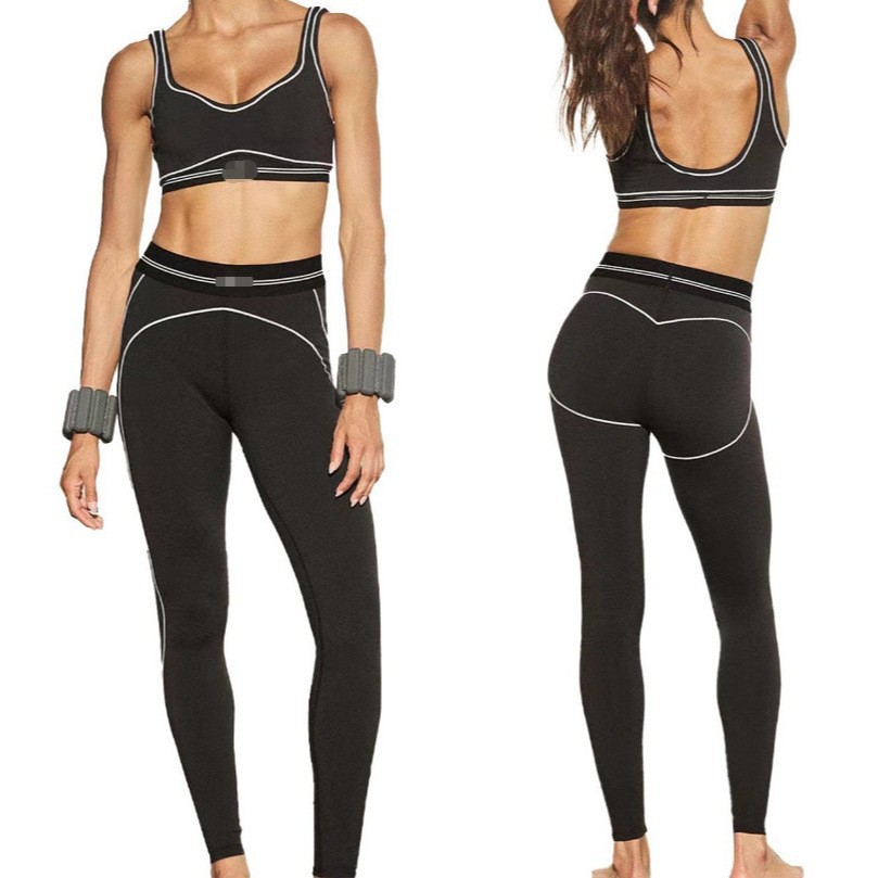 Summer new letter fashion yoga wear for running women, two-piece sports training set, casual outfit, Pilates