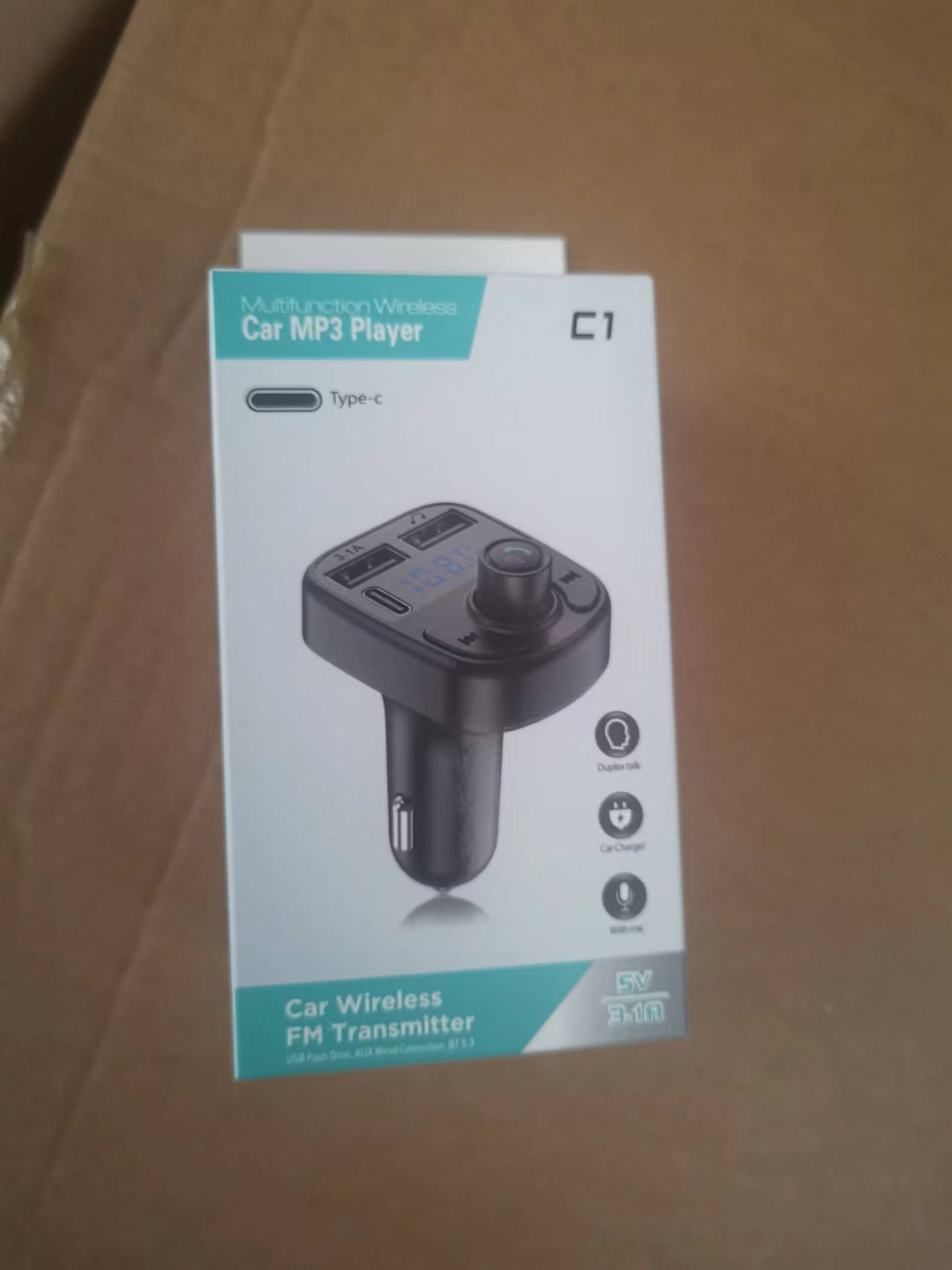 A23HM123 best-selling factory car charger PD one-to-three charging cable High-power FM transmitter